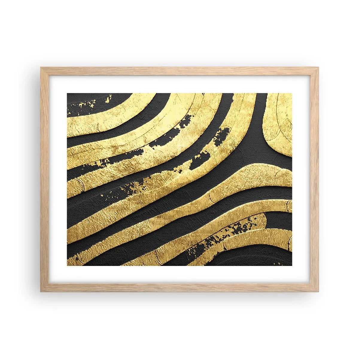 Plagát v ráme zo svetlého duba - Všetko plynie - 50x40 cm