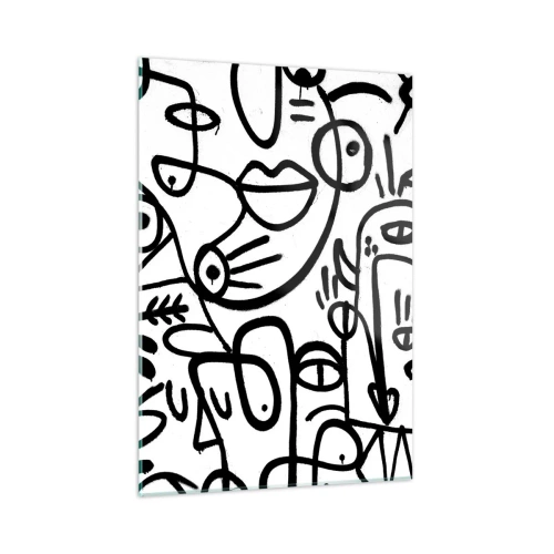 Obraz na skle - Tváre a preludy - 50x70 cm