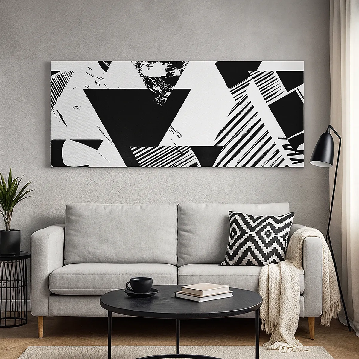 Obraz na plátne - Dážď trojuholníkov - 30x30 cm