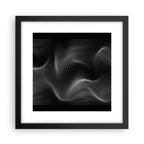 Plagát v čiernom ráme - Tanec svetla v priestore - 30x30 cm
