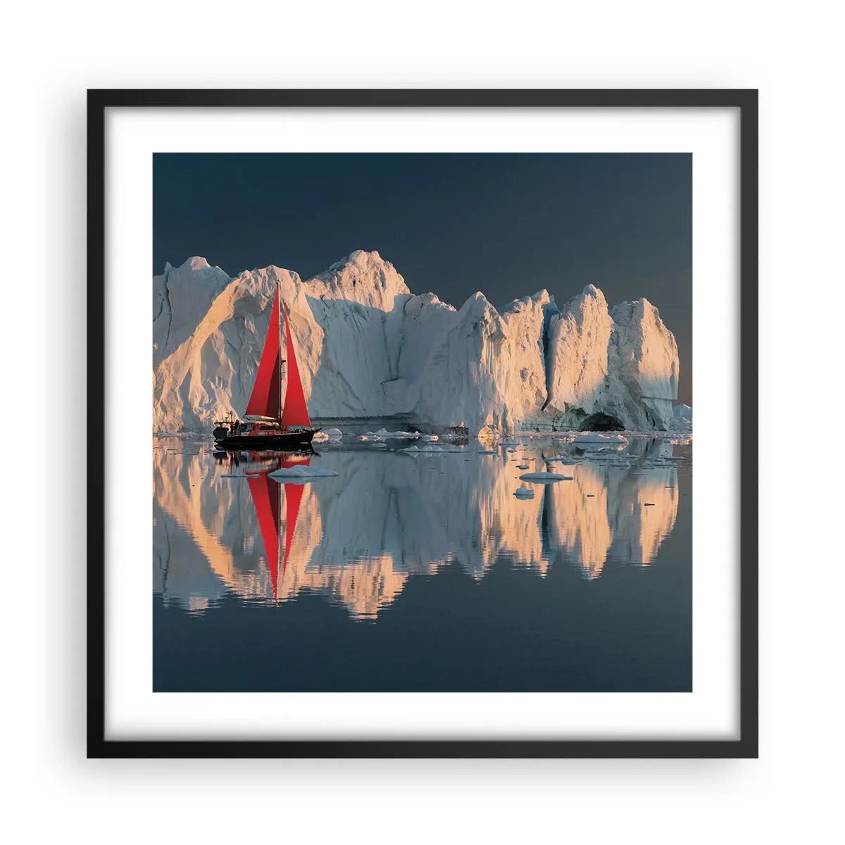 Plagát v čiernom ráme - Na okraji sveta - 50x50 cm