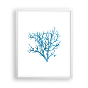 Plagát v bielom ráme - Morský filigrán - 40x50 cm