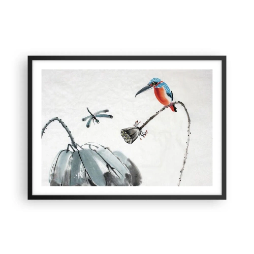 Plagát v čiernom ráme - Život lúky - 70x50 cm