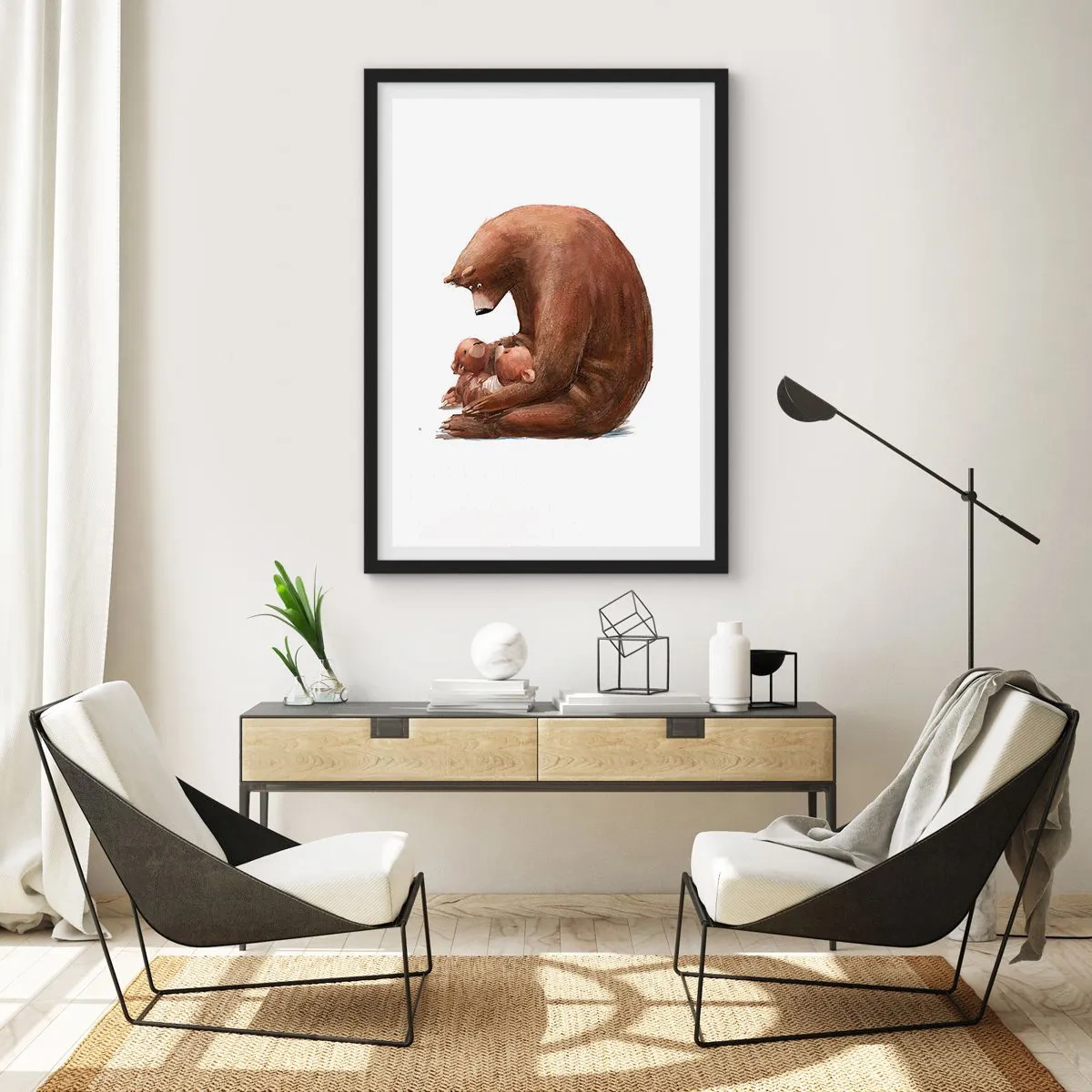 Plagát v čiernom ráme - Sladké sny, deti - 61x91 cm