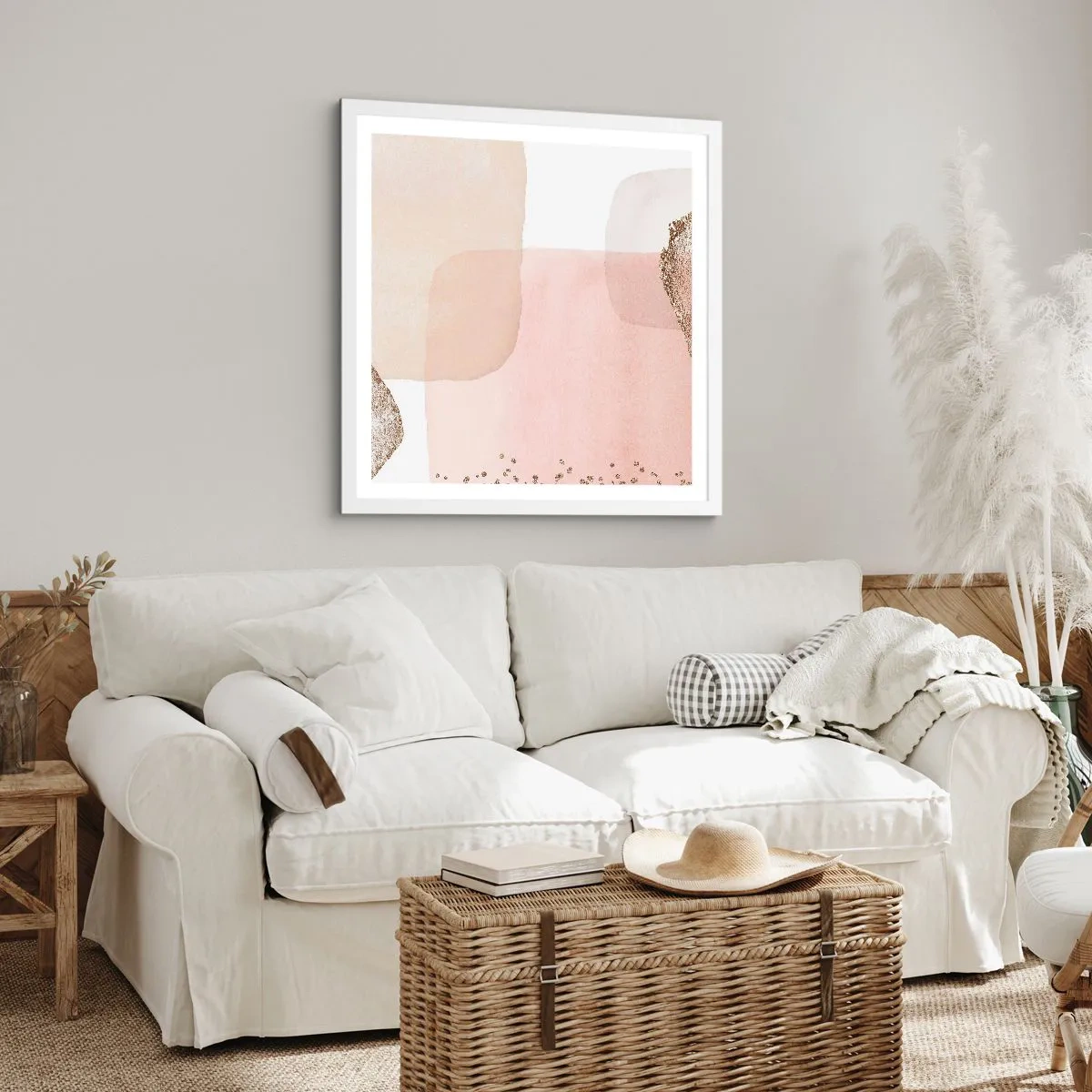 Plagát v bielom ráme - Pohľad cez farby - 60x60 cm