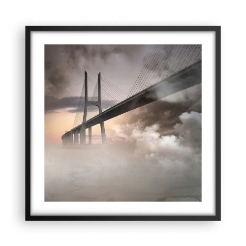 Plagát v čiernom ráme - Pri rieke, ktorá nie je - 50x50 cm