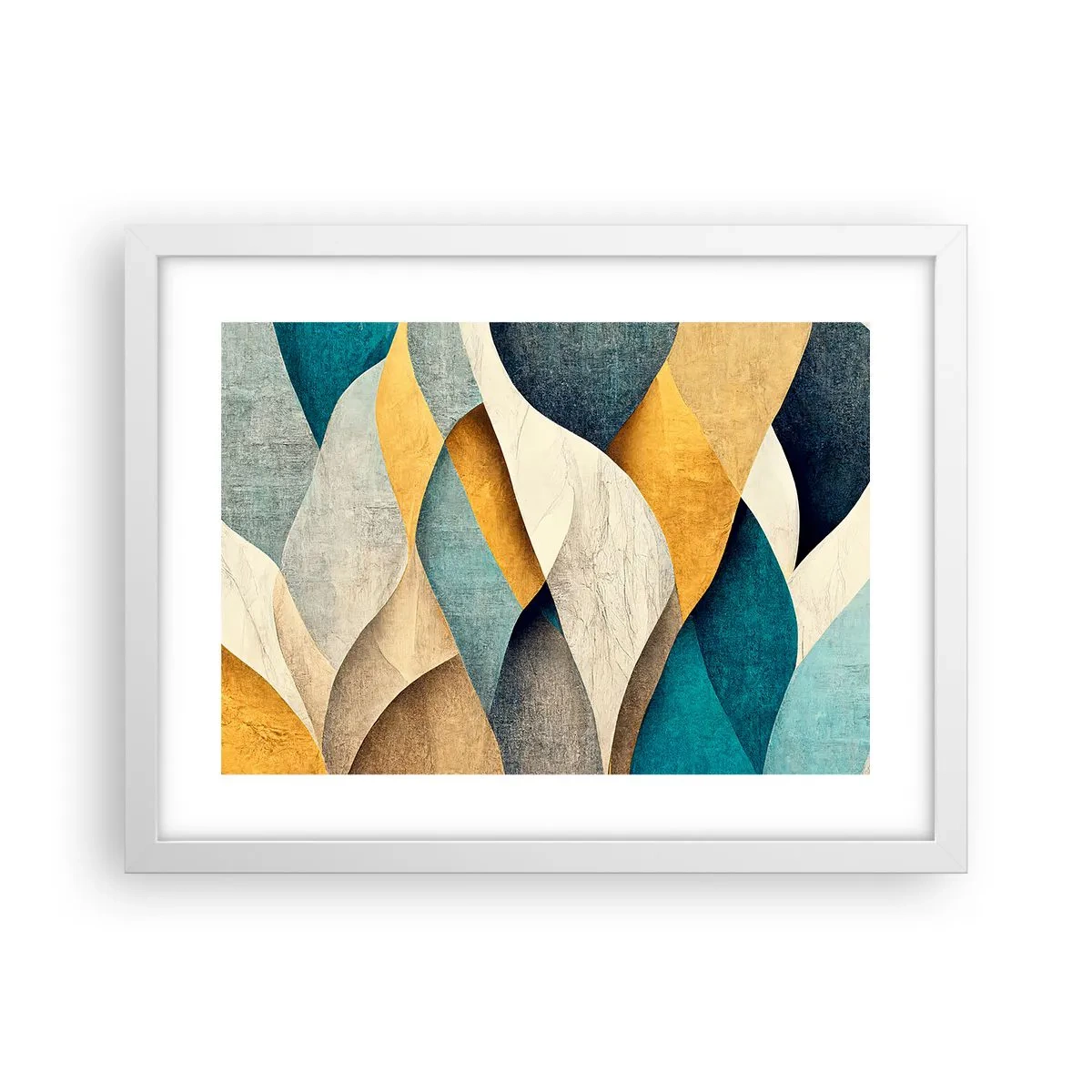 Plagát v bielom ráme - Rytmus a vlnenie - 40x30 cm