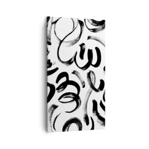 Obraz na plátne - Čierne na bielom - 45x80 cm