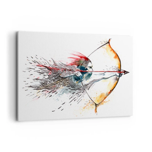 Obraz na plátne - Mýtický bojovník s ohnivým lukom - 120x80 cm