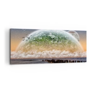 Obraz na plátne - A svet sa vynoril z vody - 100x40 cm