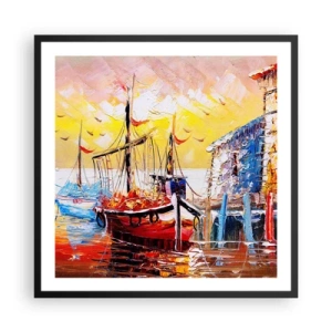 Plagát v čiernom ráme - Šťastný návrat - 60x60 cm