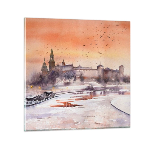 Obraz na skle - Kráľovský západ slnka - 30x30 cm