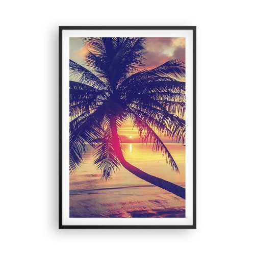 Plagát v čiernom ráme - Večer pod palmami - 61x91 cm