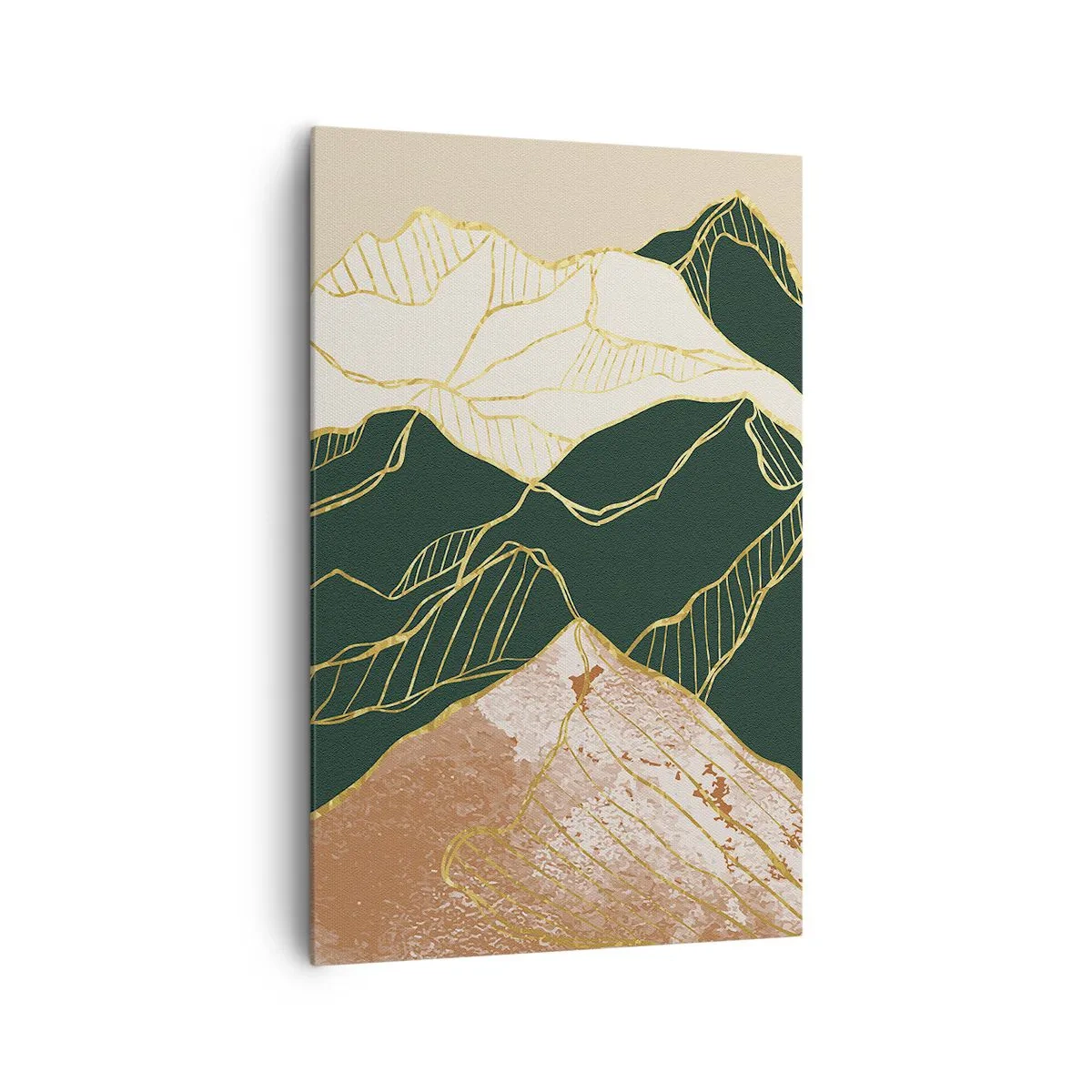 Obraz na plátne - Zlaté vrcholy - 80x120 cm