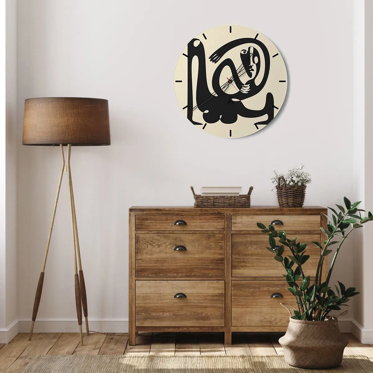 Nástenné hodiny - Skoro Picasso - 40x40 cm