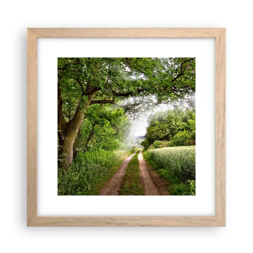 Plagát v ráme zo svetlého duba - Et in Arcadia ego - 30x30 cm