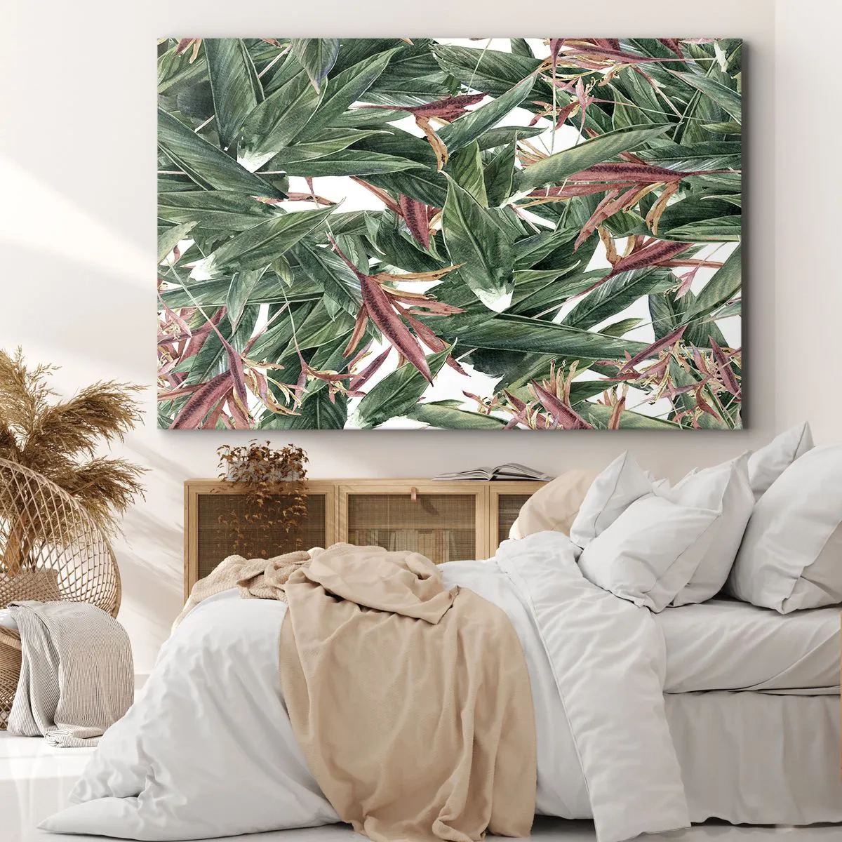Obraz na plátne - Smaragdovo-ľaliové húštie - 100x70 cm