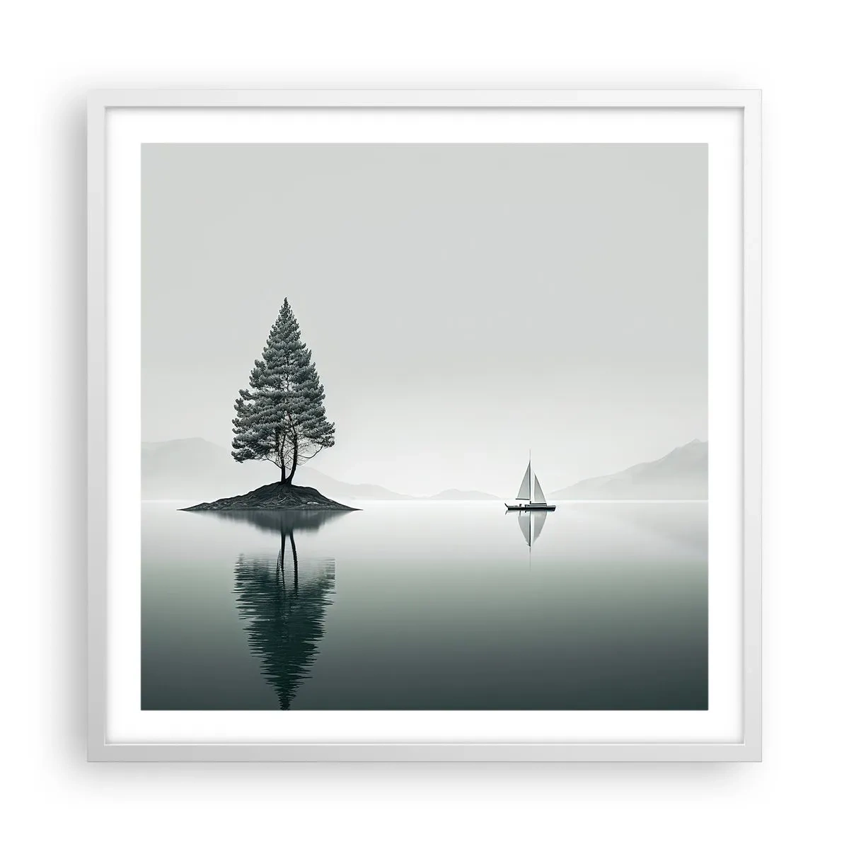 Plagát v bielom ráme - Snívanie - 60x60 cm