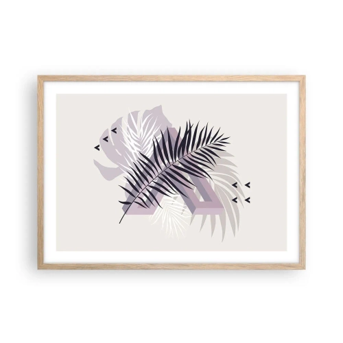 Plagát v ráme zo svetlého duba - Tieň tieňa - 70x50 cm