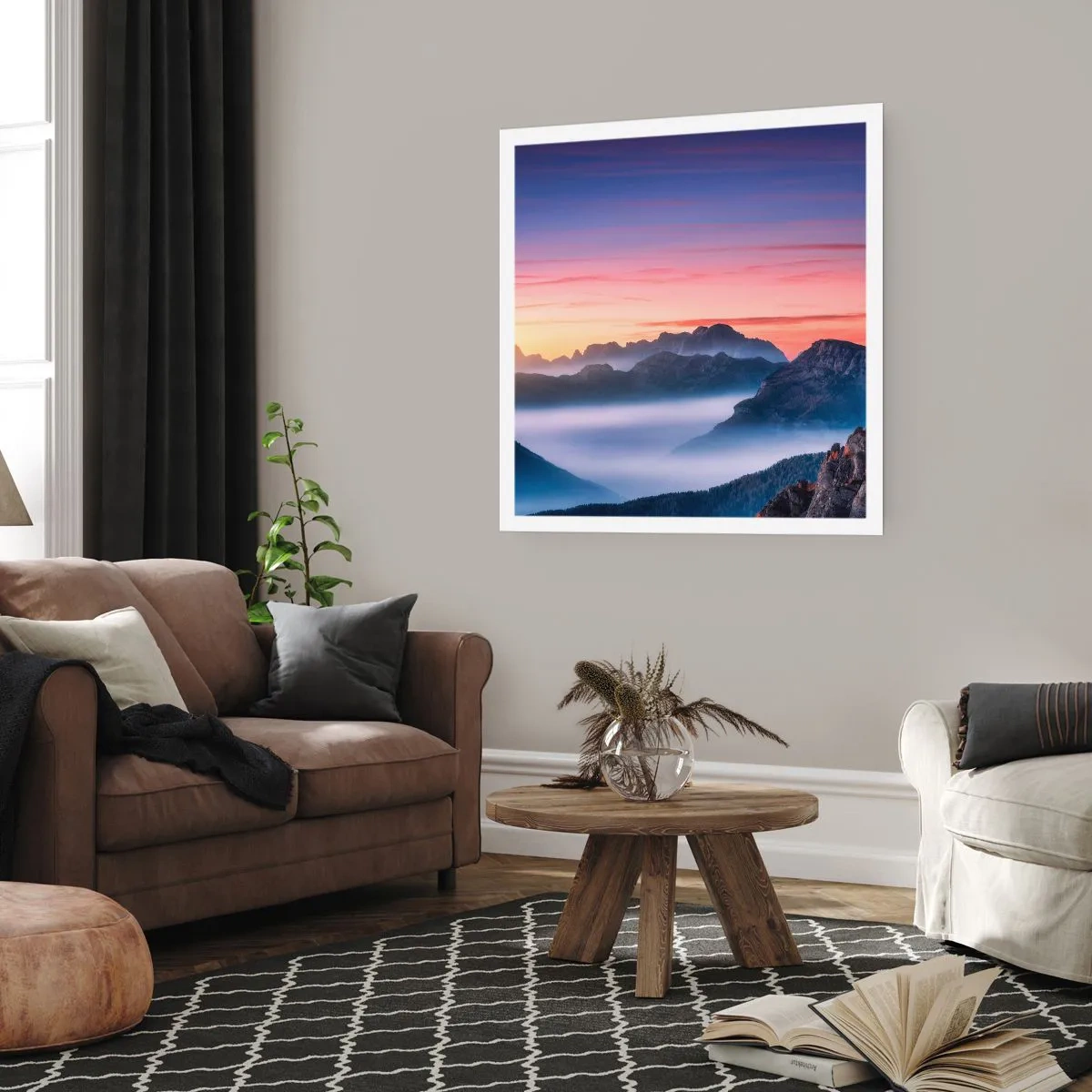 Plagát - Nad údoliami - 60x60 cm