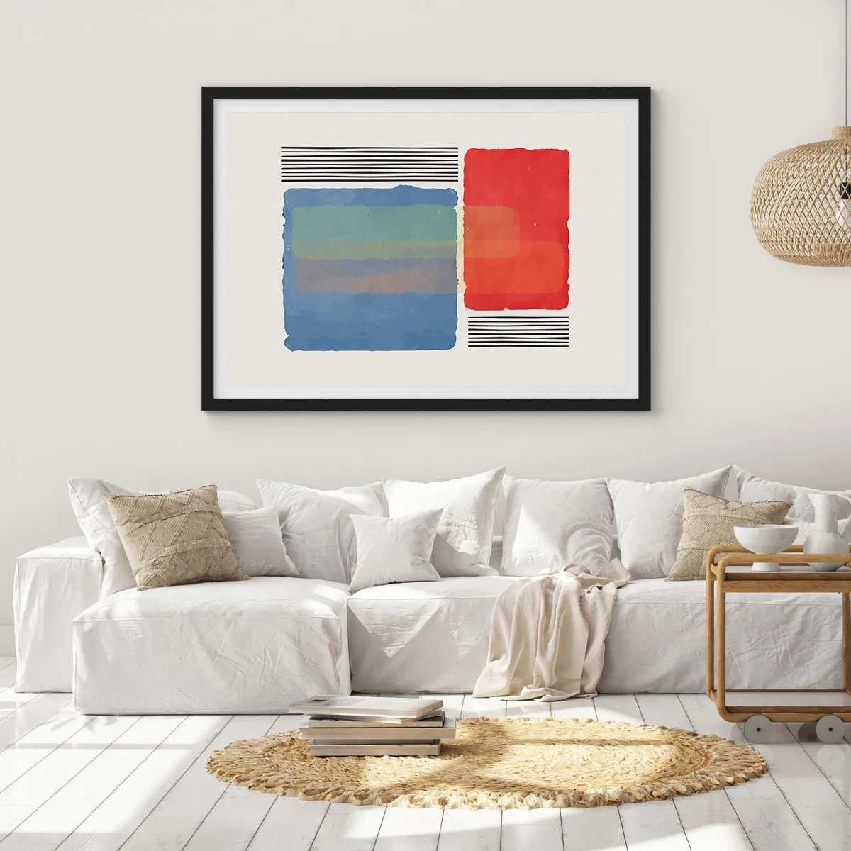 Plagát v čiernom ráme - Duch a písmeno geometrie - 100x70 cm