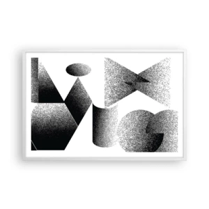 Plagát v bielom ráme - Uhly a ovály - 91x61 cm