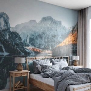 Fototapeta Premium Canvas - Zrkadlová krajina - Krajina, hory, Jazero - 300x210 cm