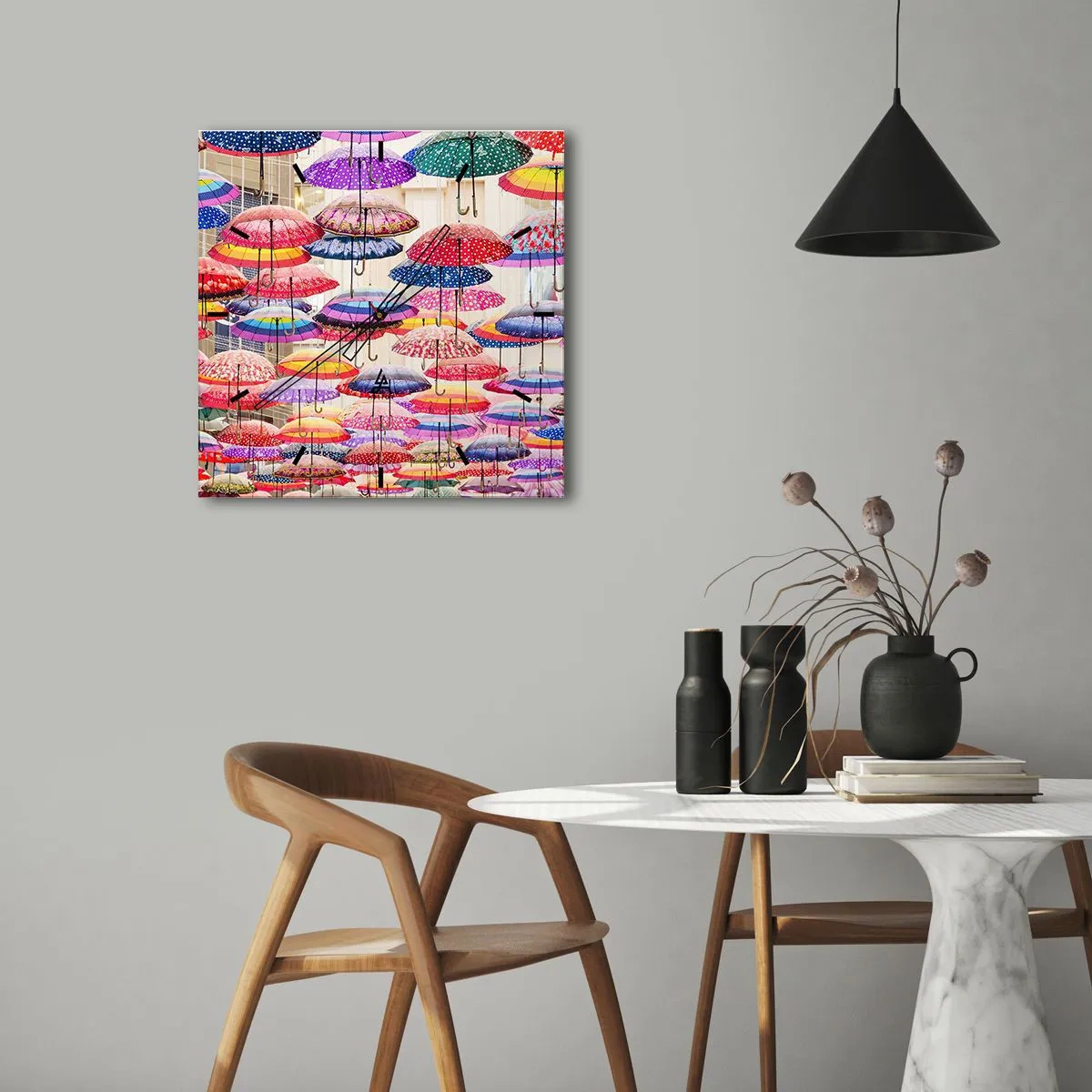 Nástenné hodiny - Mestská lúka - 40x40 cm