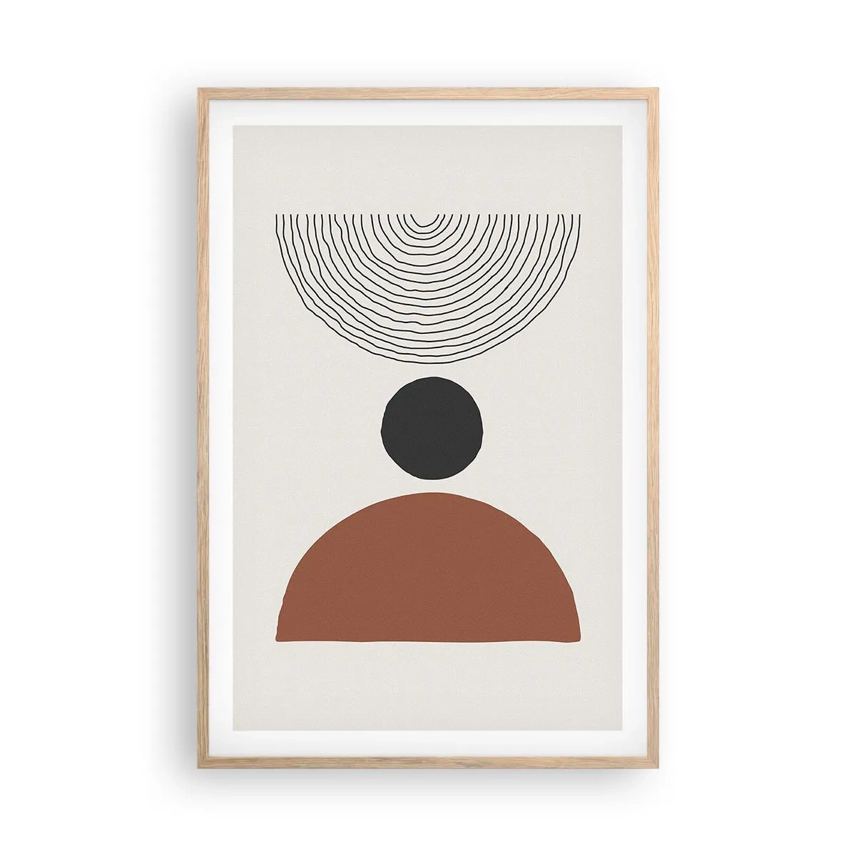 Plagát v ráme zo svetlého duba - V centre pozornosti - 61x91 cm