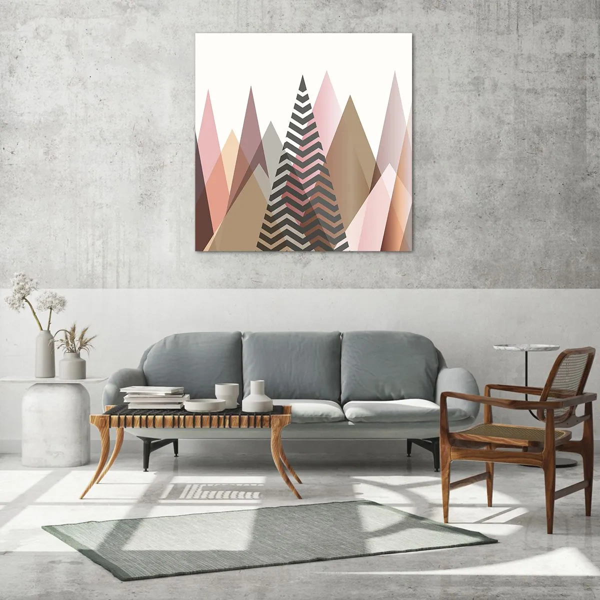 Obraz na skle - Pyramidálny pohľad - 40x40 cm