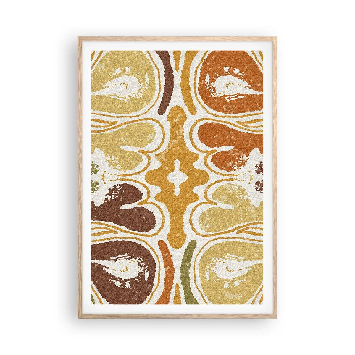 Plagát v ráme zo svetlého duba - Sentimentálna abstrakcia - 70x100 cm