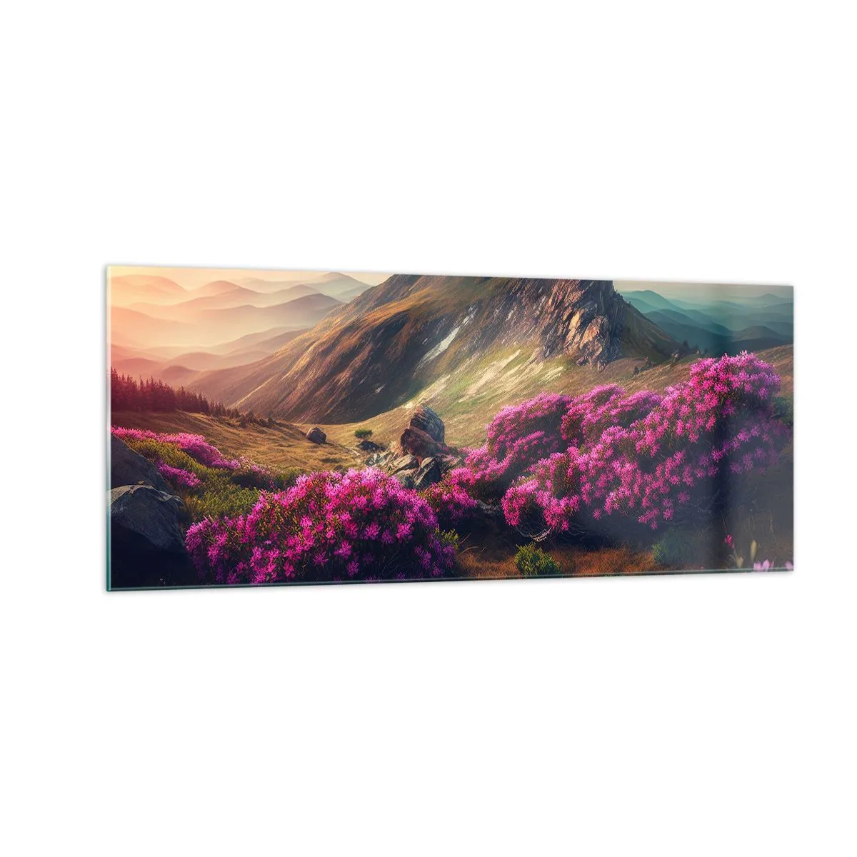 Obraz na skle - Leto na horách - 100x40 cm
