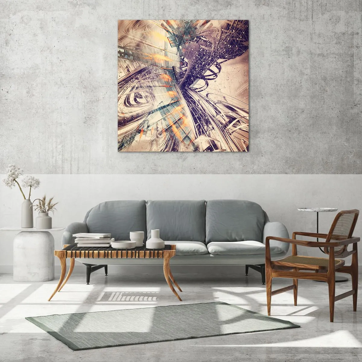 Obraz na skle - Vo veľkom zhone - 60x60 cm