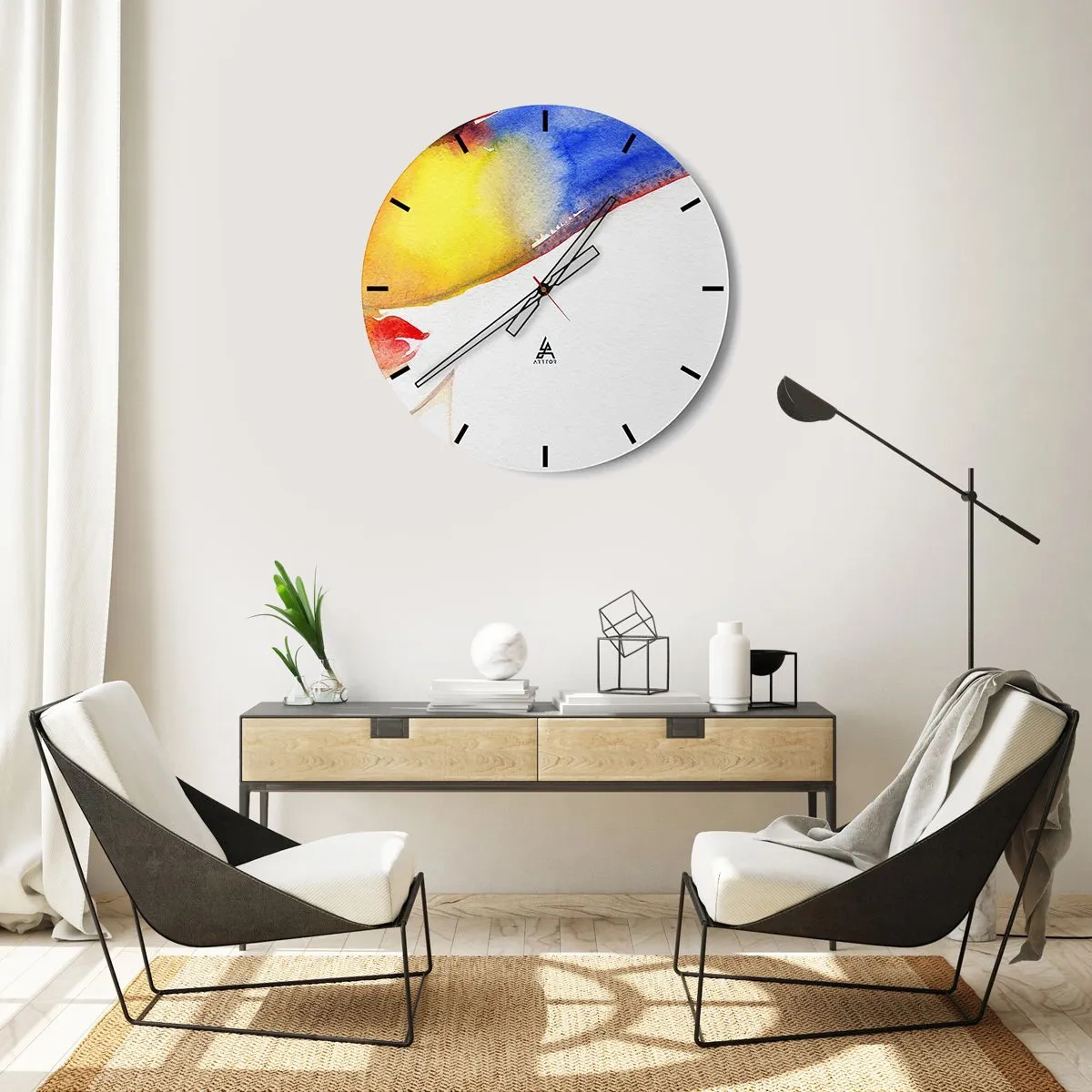 Nástenné hodiny - Portrét dámy    - 40x40 cm