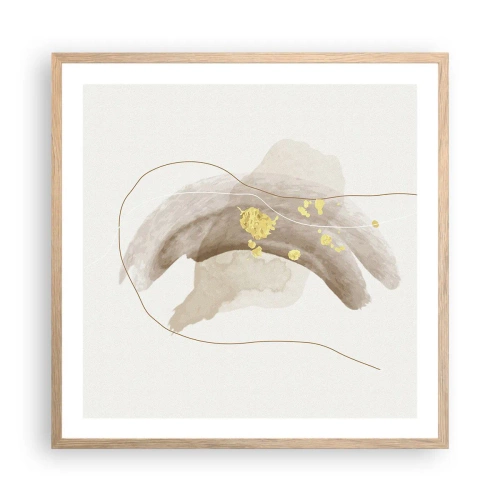 Plagát v ráme zo svetlého duba - Vesmírna bytosť - 60x60 cm