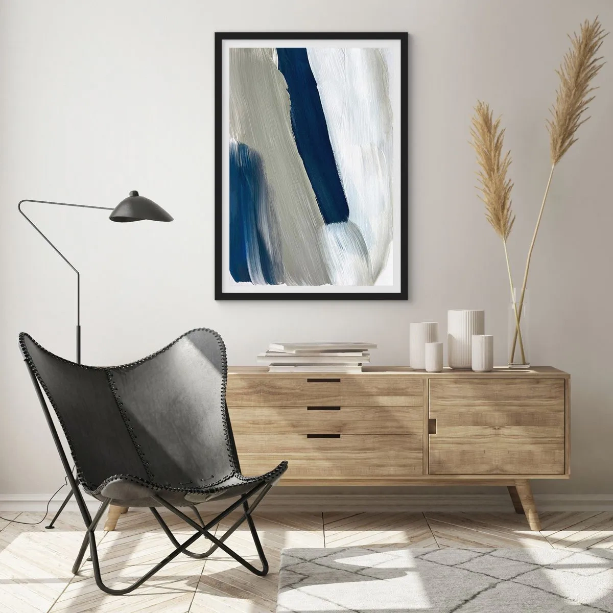 Plagát v čiernom ráme - Stretnutie s bielou - 30x40 cm