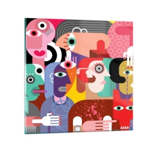 Obraz na skle - My od pána Picassa - 70x70 cm