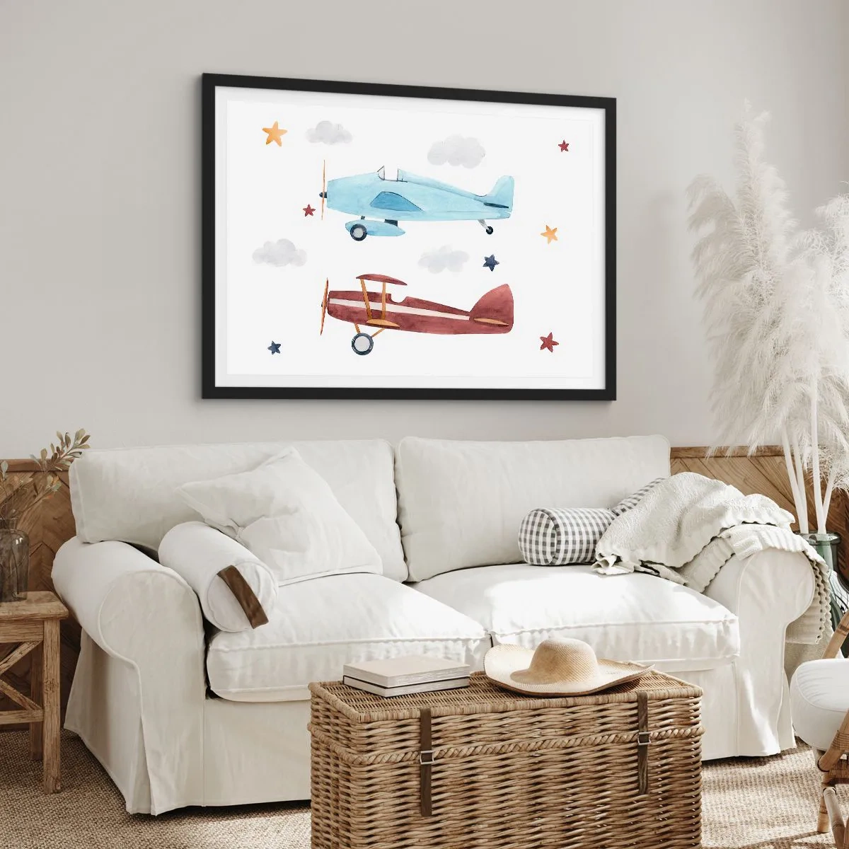 Plagát v čiernom ráme - Pán pilot, čakáme! - 91x61 cm