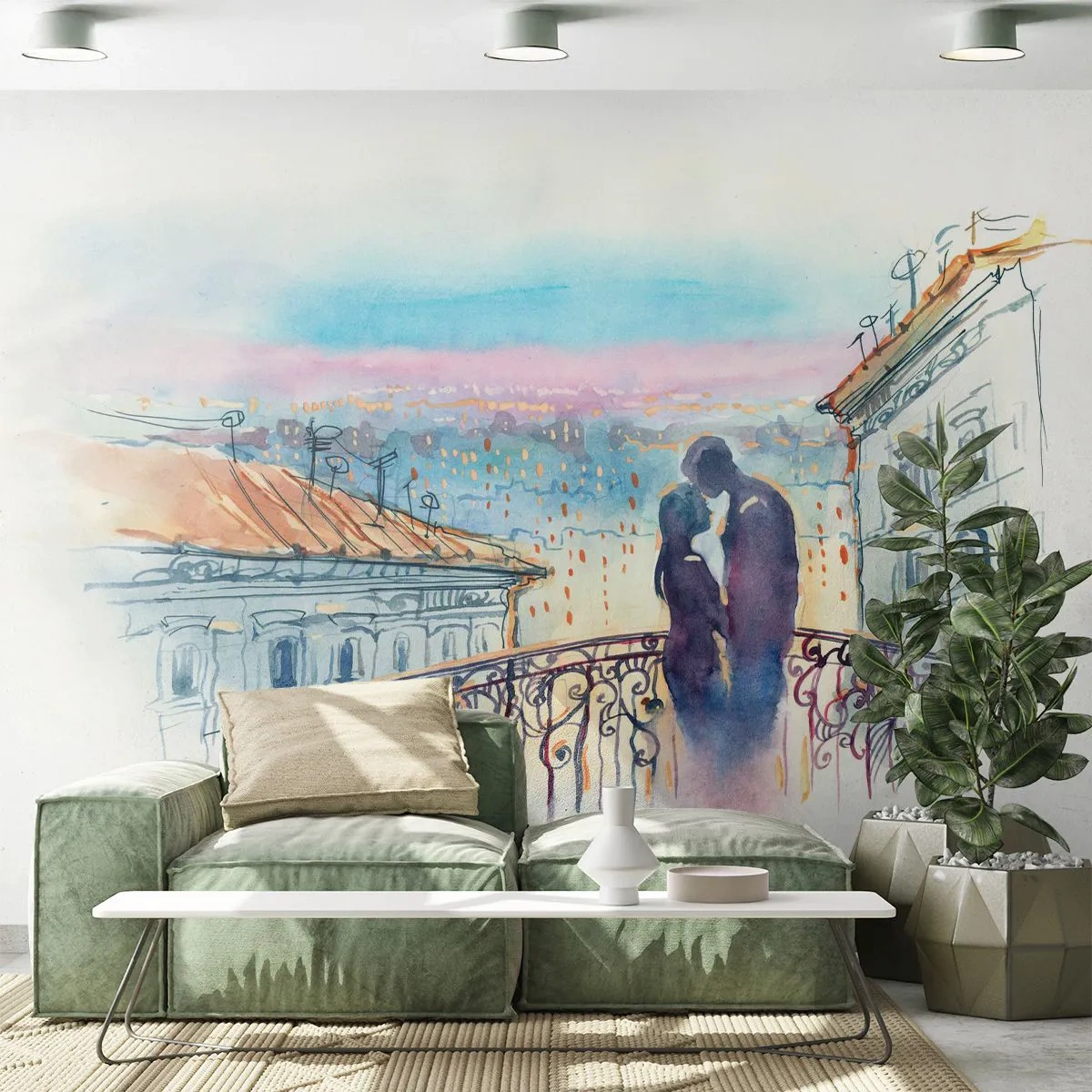 Fototapeta Premium Sand - Parížski milenci - Architektúra, Mesto, Pár milencov - 100x70 cm