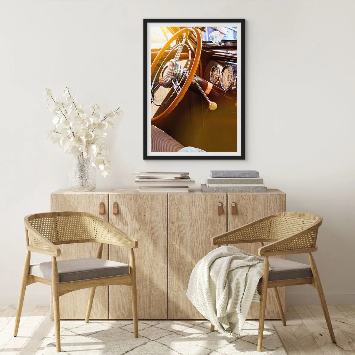 Plagát v čiernom ráme - Závan luxusu z minulosti - 61x91 cm