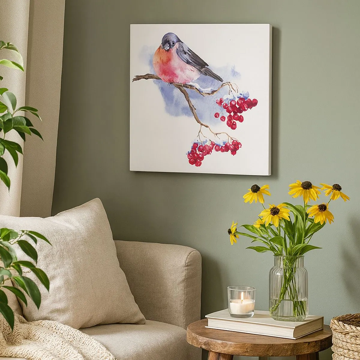 Obraz na plátne - Farebná zima - 30x30 cm