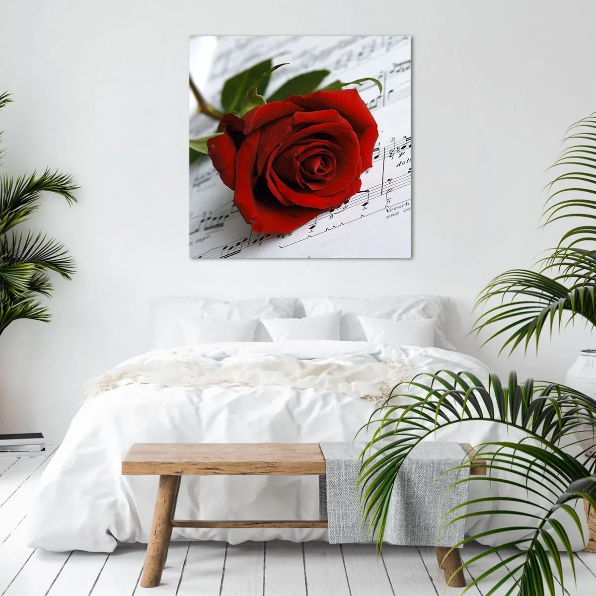 Obraz na plátne - Hudba pocitu v šarlátovej - 70x70 cm