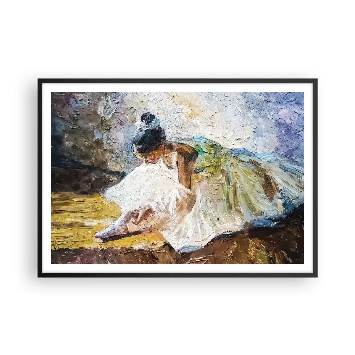 Plagát v čiernom ráme - Z Degasovho obrazu - 100x70 cm