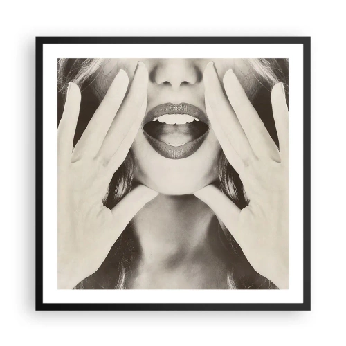 Plagát v čiernom ráme - Už idem! - 60x60 cm