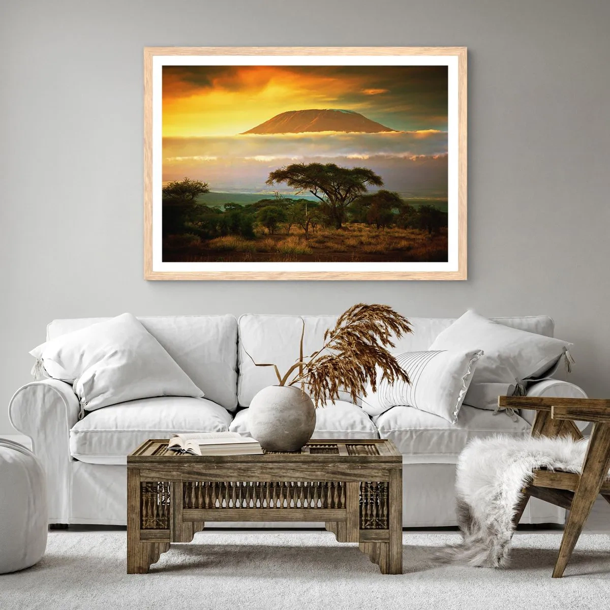 Plagát v ráme zo svetlého duba - Sen cestovateľa - 91x61 cm
