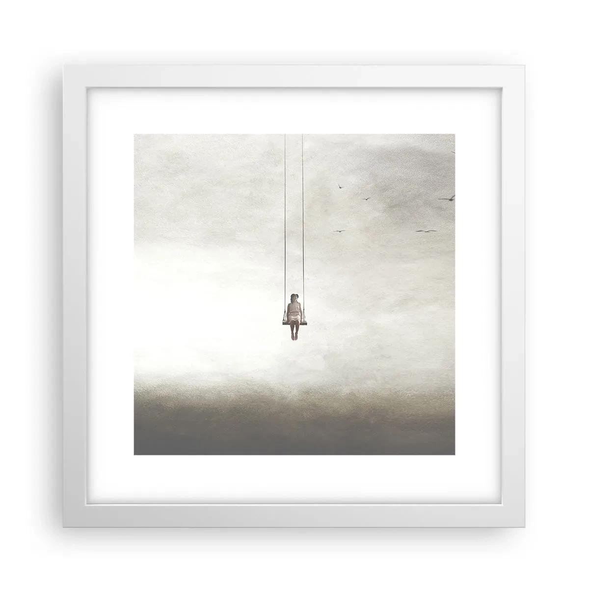 Plagát v bielom ráme - Dieťa v nás - 30x30 cm