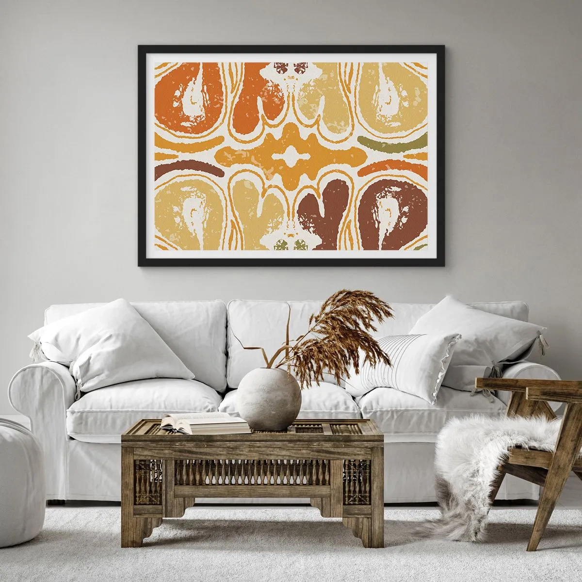 Plagát v čiernom ráme - Sentimentálna abstrakcia - 91x61 cm