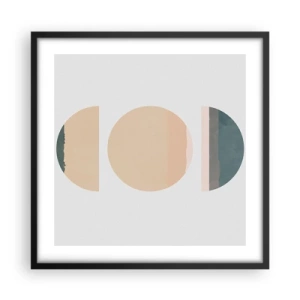 Plagát v čiernom ráme - Kruh za kruhom - 50x50 cm