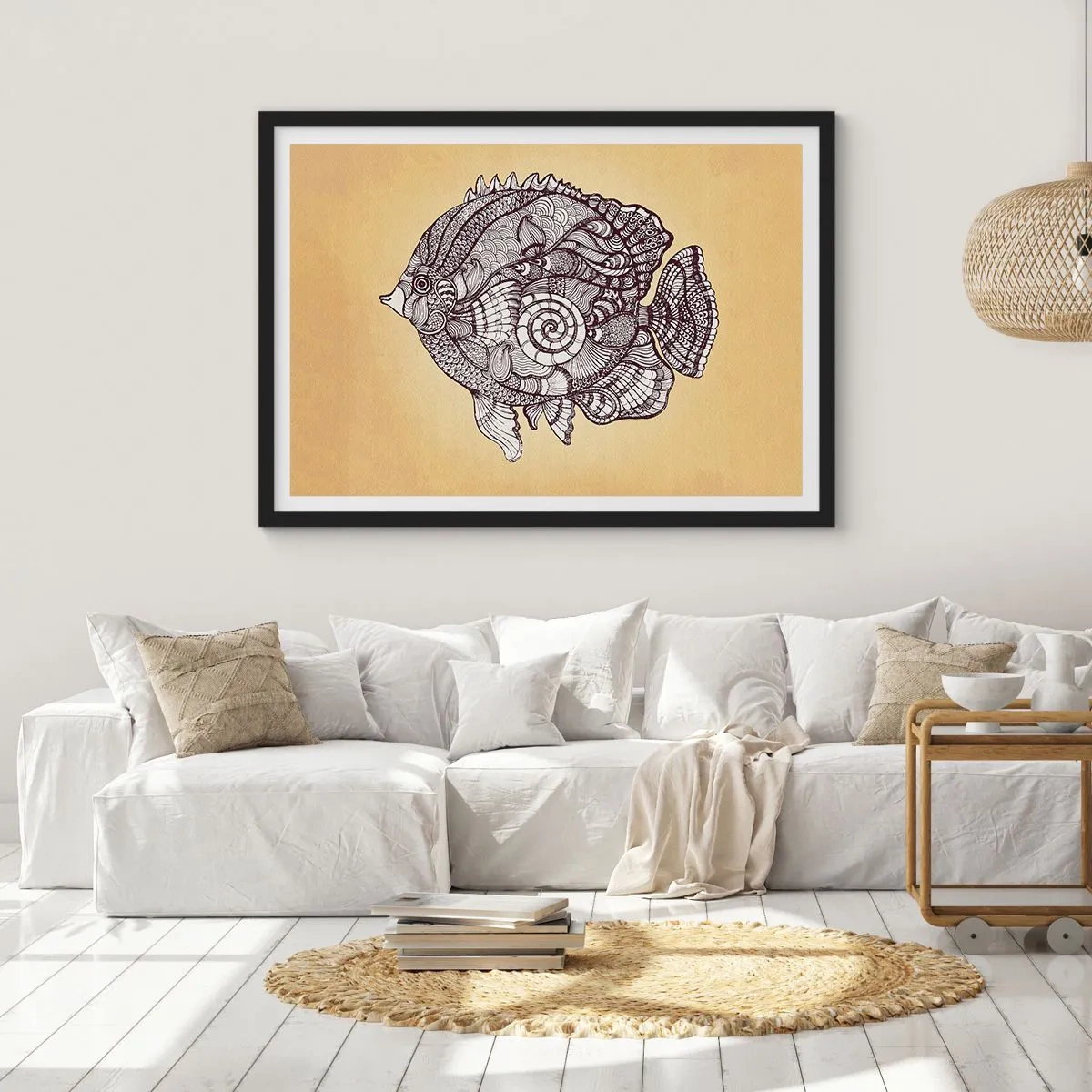 Plagát v čiernom ráme - Z oceánu ornamentov - 70x50 cm