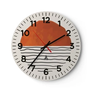 Nástenné hodiny - V japonskej atmosfére - 40x40 cm